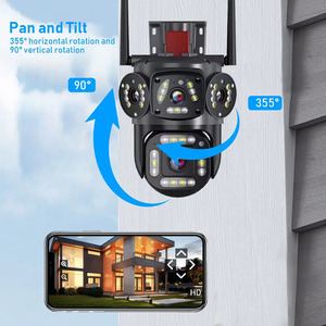 Cámara PTZ de doble lente V380 Pro de 4MP con sistema de alarma inalámbrico de seguimiento automático Monitoreo DE SEGURIDAD WIFI de 360 ° - Product Image 3