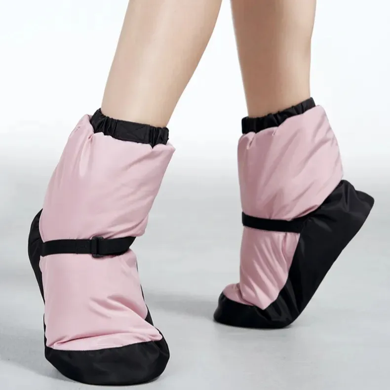 28-43 Botines de calentamiento de Ballet de invierno Zapatos de baile nacional Adultos Danza moderna Punto de ballet Zapatos cálidos Ejercicios Botas de bailarina