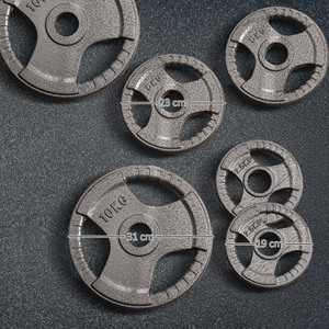 HOMCOMバーベルとダンベル用の6つの重量ディスクのセット2.5-35KG、50 cm穴のスチールジムディスク、オリンピックバーベルに最適、Si