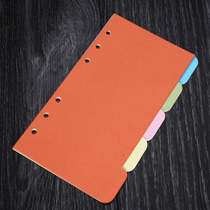 Carpeta A6 de 6 anillas A5, divisor de índice de Color de 6 agujeros, cubierta de papel de página, tapa dura para planificador de hojas sueltas, cuaderno, cuaderno