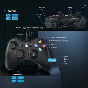 Wired Controller for Xbox 360 Suitable for 360 Game Controller with Dual Vibration Turbo Compatible with Xbox 360360 <strong>Slim</strong> and PC - Product Image 3