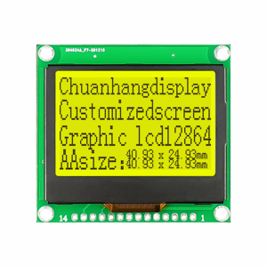 1.9 pollici Cog Display LCD 12864 produttore 128x64 ferro telaio modulo LCD porta seriale 128x64 ST7565 Display LCD fabbrica diretta