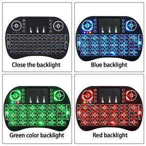 X I8 Mini <strong>Wireless</strong> <strong>Keyboard</strong> with Touchpad and LED Backlit with USB Receiver Remote 2.4G for ResTberry LG TV Box Android PC - Product Image 5