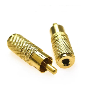 Conector macho RCA y conector hembra RCA, conectores adaptadores de Audio y Vídeo de Metal para enchufes de amplificador de altavoz - Product Image 1