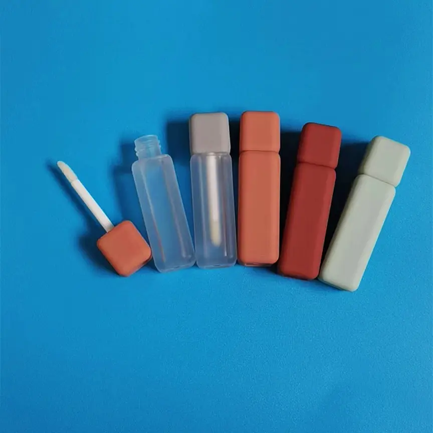 Маленький образец пустой матовой резиновой краски Spot square, 5 мл, матовая текстура, глазурь для губ, контейнер для помады, блеск для губ, пластиковая трубка