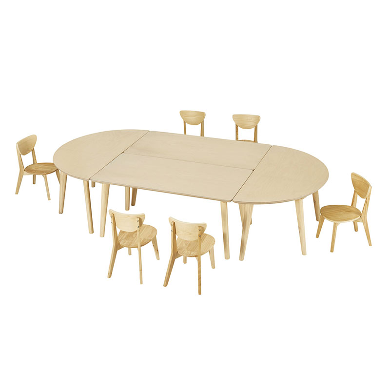 Combiné table ovale pour l'école des enfants