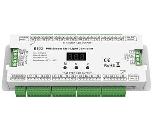 Sky dance 5-24VDC 32CH * 1A PIR-Sensor Treppen licht regler ES32 OLED-Tageslichts ensor SPI IC RGB-Konstant spannungs regler - Product Image 2
