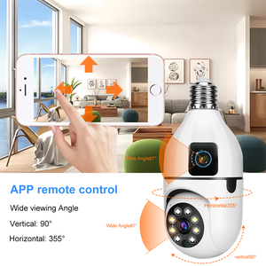 Levofast กล้องวงจรปิดเลนส์คู่ Wi-Fi V380 2MP โปรหลอดไฟ E27อัจฉริยะกล้องรักษาความปลอดภัยไร้สาย360องศา