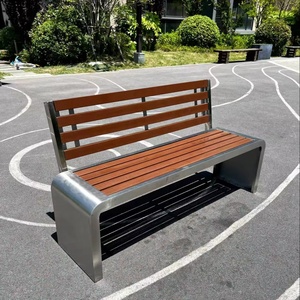 Tùy chỉnh rắn gỗ công viên băng ghế dự bị thép không gỉ ngoài trời còn lại băng ghế dự bị với thiết kế hiện đại cho cộng đồng phòng tập thể dục điểm danh lam thắng cảnh - Product Image 5