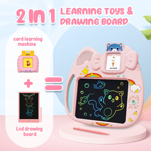 Montessori 2-in-1 giocattolo per l'apprendimento cognitivo schede Flash parlanti e tavoletta per scrivere LCD per bambini - Product Image 4