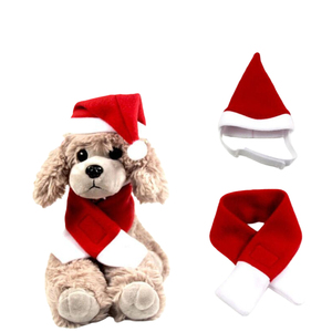 Hot Pet Weihnachts dekoration Lustiger Hund Weihnachts mütze Weihnachts mütze und Schal Weihnachts mütze Häkeln Katzen mütze Weihnachten - Product Image 1