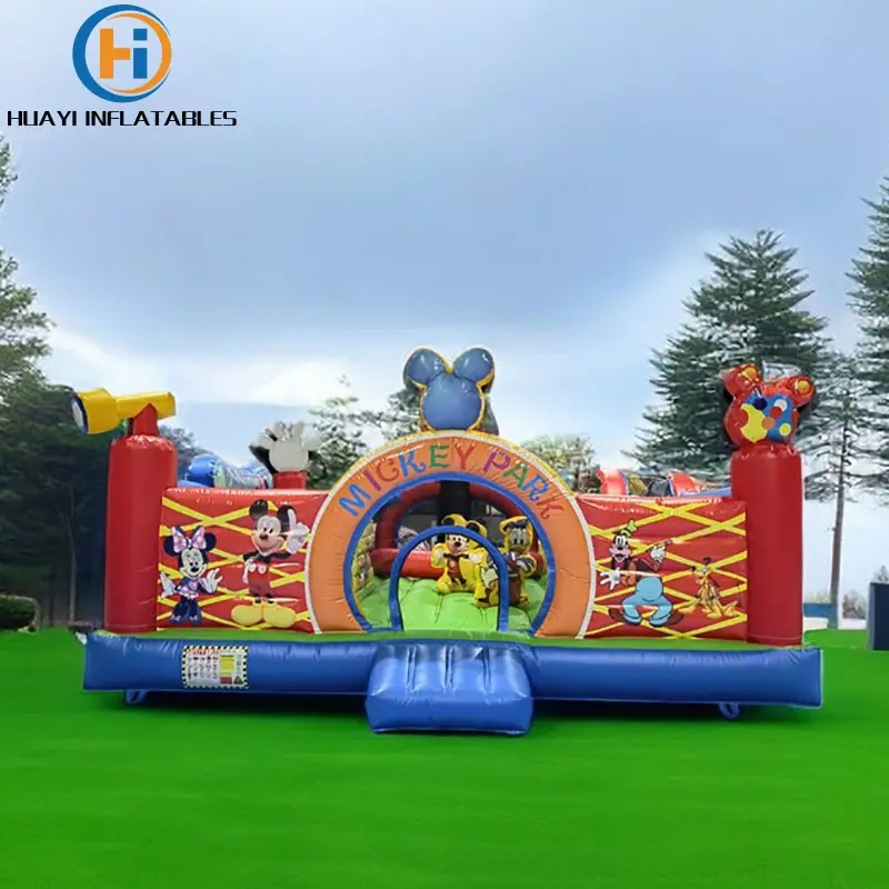 Unisex Mickey Mouse Inflatable Bouncer lâu đài Bạt PVC nhảy công viên bouncy cho sân chơi trẻ em