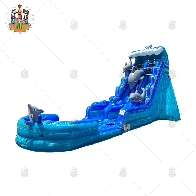 Tobogán de agua inflable comercial para niños y adultos, casa de rebote barata, puente, Castillo de salto hinchable, tobogán acuático, Tobogán inflable