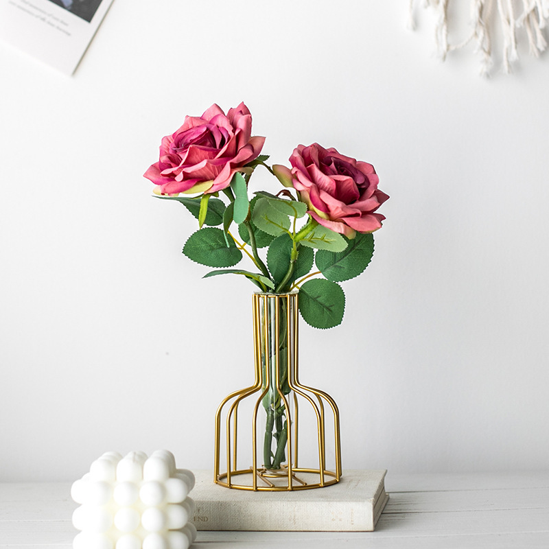 Vase à fleurs en tube à essai rose, magenta 2
