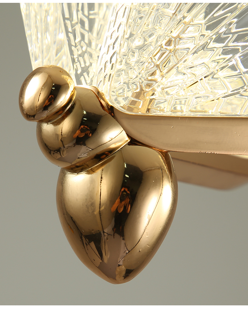 2021 New design morden Luxury restaurant Spiral staircase Duplex floor Butterfly LED pendant light
