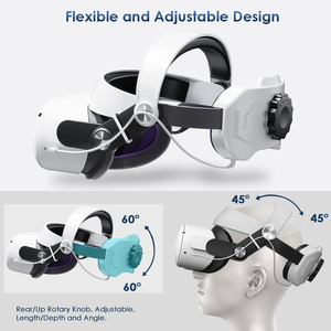 2024 New Design Comfortable Vr Headset Accessories for Oculus Vr Adjustable Charging Headset for Oculus <strong>Quest</strong> 2 Head Strap - Product Image 4