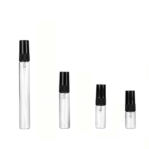 ขวดน้ำหอมแก้วใสขนาด2มล. 3มล. 56มล. 10มล. พร้อมเครื่องพ่นละอองละอองสีดำ - Product Image 3