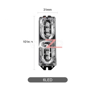 ไฟเบรครถจักรยานยนต์ DRL,ไฟ LED กระพริบหยุดการไหล12โวลต์สีแดงและสีฟ้า LED ป้ายทะเบียนหางเตือนไฟเดย์ไลท์