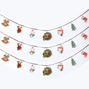 Papel de alta calidad PVC personalizado Navidad Halloween celebración Festival decoración cadena banderines triángulo colorido banderines bandera - Product Image 3