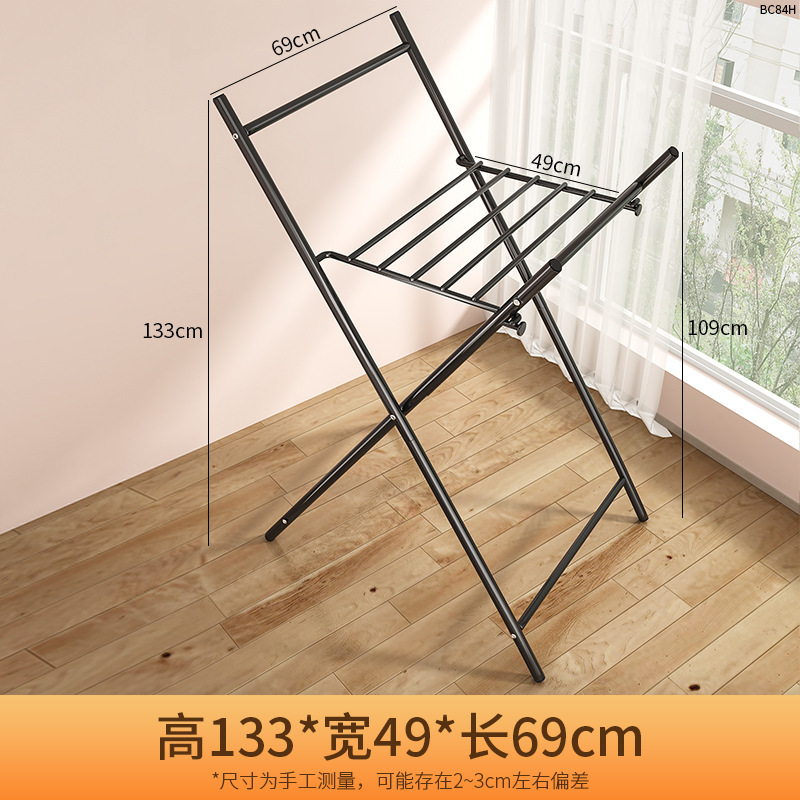 Perchero Extendido, Negro, 134cm de Alto