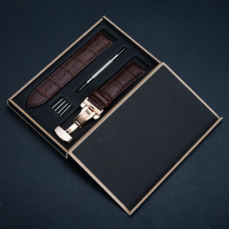 หัวเข็มขัดสีน้ำตาล-กุหลาบทอง