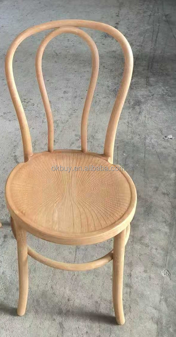 Chaise de salle à manger française en plastique avec assise ronde