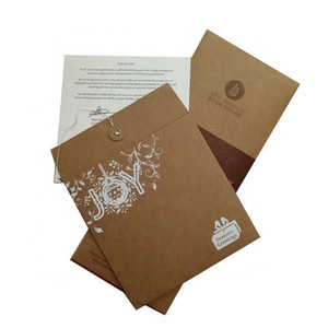 Custom umschlag gedruckt papier umschlag mit string krawatte - Product Image 6