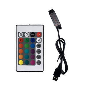USB-Controller 24-Tasten-Streifenlicht-Fernbedienung DC 5V 12V RGB-Streifen licht regler - Product Image 1