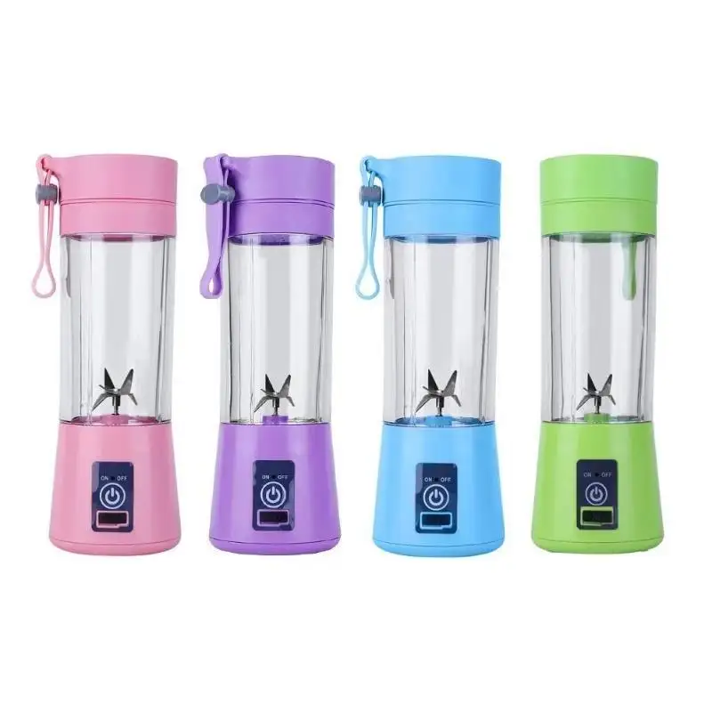 AAA163 Mini USB Rechargeable Home Blender And Mixer 6 blades Juice Plastic Electric Juicer Cup Portable Blenders