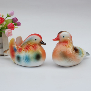 Asian Home Decor Crafts <strong>Ceramic</strong> Ornament Porcelain Animal Figurines Mandarin Duck Lovers Wedding Decorations Room Decoration - Product Image 3