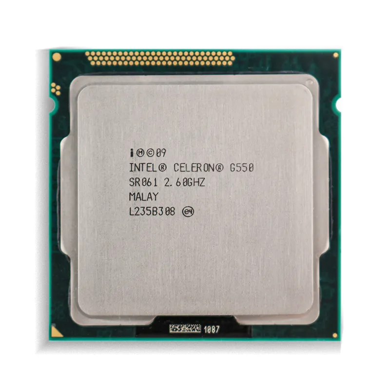 Processador intel celeron, alta qualidade para intel celeron g550 2.6 ghz processador dual-core cpu 65w lga1155 celeron