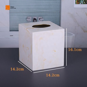 Rắn kem đá cẩm thạch nhựa Khăn ăn mô hộp với tùy chỉnh container bìa cho bàn ăn và phòng khách sạn tiện nghi - Product Image 2