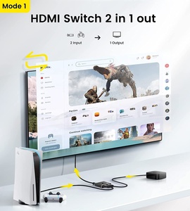 2 en 1 salida HD 2*1 convertidor 1*2 1 en 2 salida compatible con interruptor HDMI de conmutación bidireccional 4K60hz