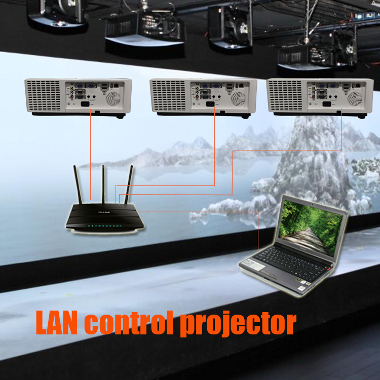 20000-40000 hrs  HLD wifi WXGA 1280*800 LCD 7000 lumens projector