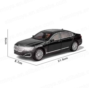1:24 7 Series 760Li Unisex Alloy Die-Cast <strong>Model</strong> Toy Car Sound Light &amp; Pullback Feature with Open Doors - Product Image 3
