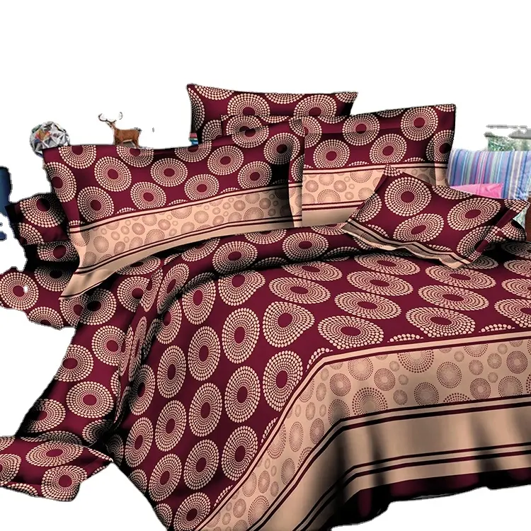 Sprei Baru 3D Desain 100% Polyester Set Seprai Tempat Tidur untuk Pasar Besar