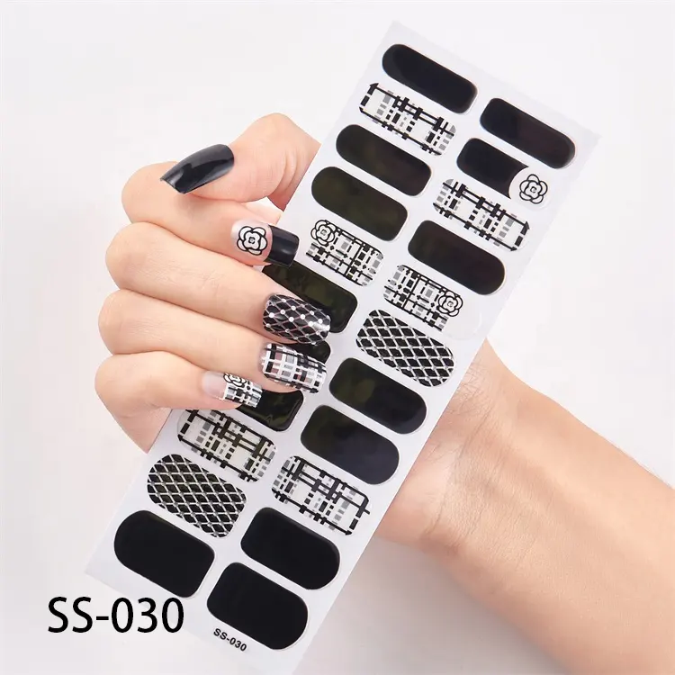 Non-toxic popular special pattern nail stickers custom nail wraps 3d nail art