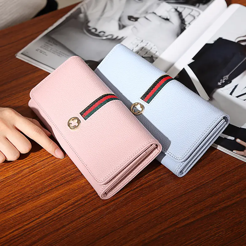 PU Leather Phone Money Pocket for Girl Lady Women's Wallets Card Holder Coin Purses Clutch Bags