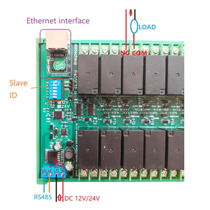 R4D5E32 32Ch 20A Hochstrom-Ethernet/RS485 Relais-Modul RJ45 LAN WAN Netzwerk-Port TCP/IP Modbus Slave 12V 24V PLC IO Board