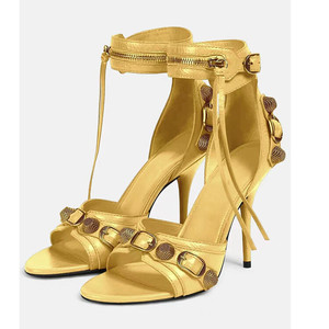 Große Größe Sandal ias De Damas Square Toe Schuhe Sandale Quaste New Fashion Frauen Luxus High Heels