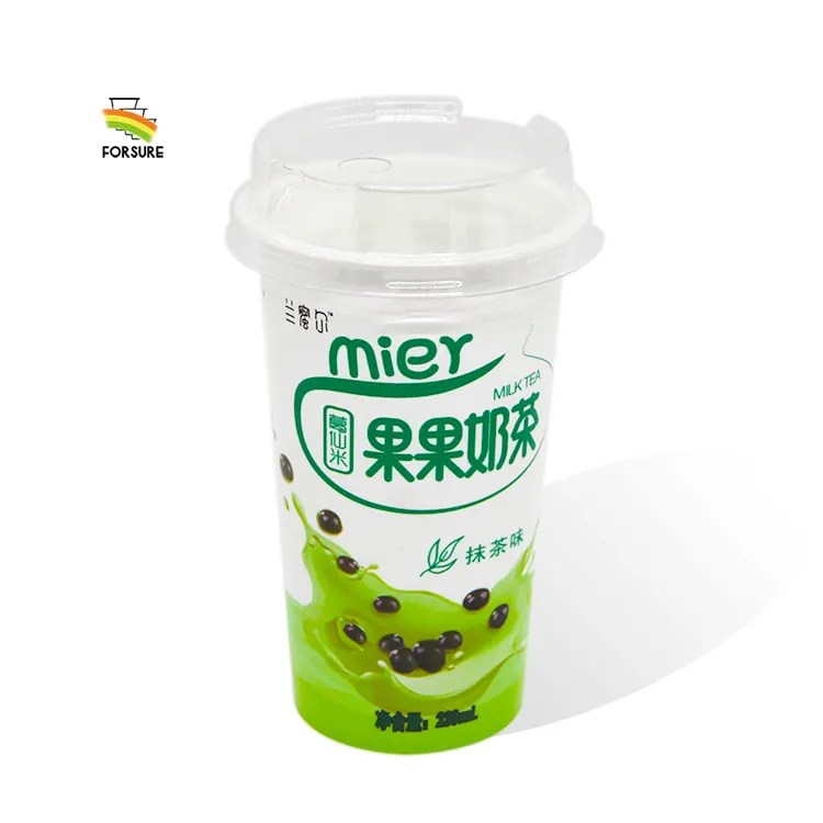 Bicchieri di plastica usa e getta produttore jelly yogurt parfait round fill 250 ml tazza di plastica per caffè caldo con coperchio trasparente