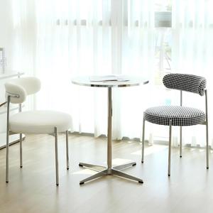 Fornitura produttore all'ingrosso sedile spesso imbottito in velluto tessuto sedia da pranzo per sala da pranzo mobili - Product Image 3