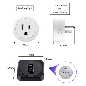 GLC 433 AC110V 220V Home Power Mini eléctrico inalámbrico Control remoto inteligente enchufes de pared enchufes y Smart Home Pop Socket - Product Image 4