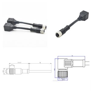 1 adet M12 8Pin RJ45 su geçirmez konnektör a-tipi kodlayıcı RJ45 dişi ağ sensörü 8 Pin a-kodlama rj45 konnektörleri - Product Image 3