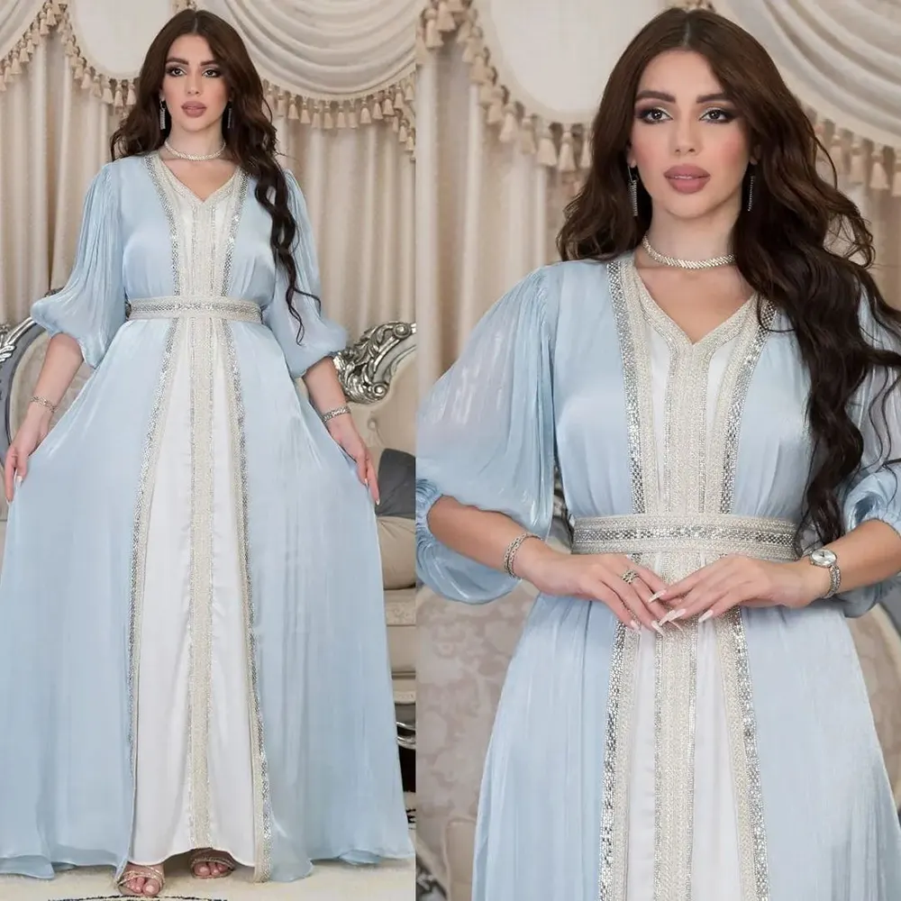 Dubai modesto musulmán moda Hijab noche mujeres boda vestidos largos mujeres Turquía 2023 fiesta Abayas para mujeres Turkis