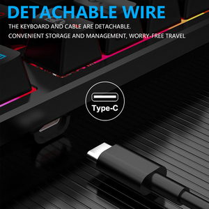 Wired Mechanical <strong>Keyboard</strong> Colorful Backlight <strong>Keyboard</strong> Line Separation Dustproof and Waterproof Competitive Gaming Wired <strong>Keyboard</strong> - Product Image 4