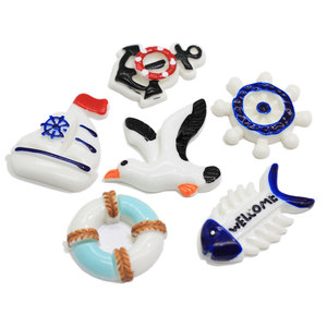 Dễ thương nhựa biển Bãi biển cát động vật rêu thuyền buồm/Neo/Helm/ván lướt sóng/Mòng Biển thu nhỏ flatback DIY Slime DIY Kit - Product Image 2