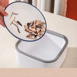 Mini sevimli masa masa depolama kova atık muhafaza çöp tenekesi yaratıcı plastik çöp kutusu ev masaüstü için çöp tenekesi - Product Image 3