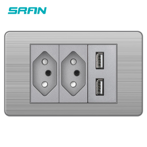 Brazil Standard <strong>Multi</strong> <strong>Function</strong> DIY Electrical Power Wall <strong>USB</strong> Outlet <strong>Socket</strong> for Home
