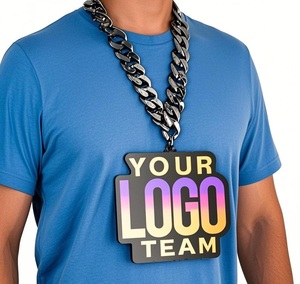 Catena di Turnover Design a doppio strato con Logo acrilico in oro tagliato al Laser personalizzato per Fan di concerti nordamericani, giochi di calcio - Product Image 1